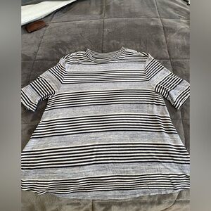 Apt. 9 Navy and White Striped Tunic Top. Size S.